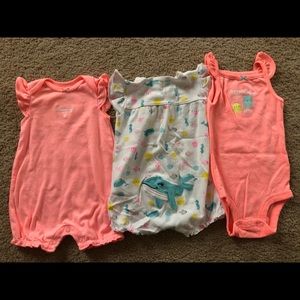 Toddler girl rompers and tank - 9 month